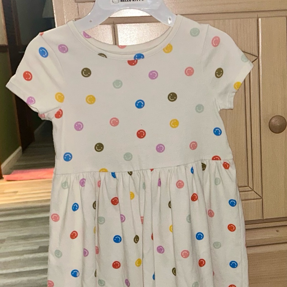 Cat & Jack Dress with Colorful Smiley Faces